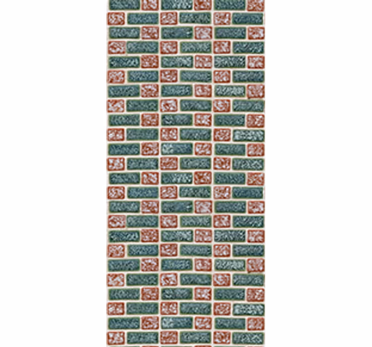 Küchenfenster rollo mit einfachen ziegelmotiven - TenStickers