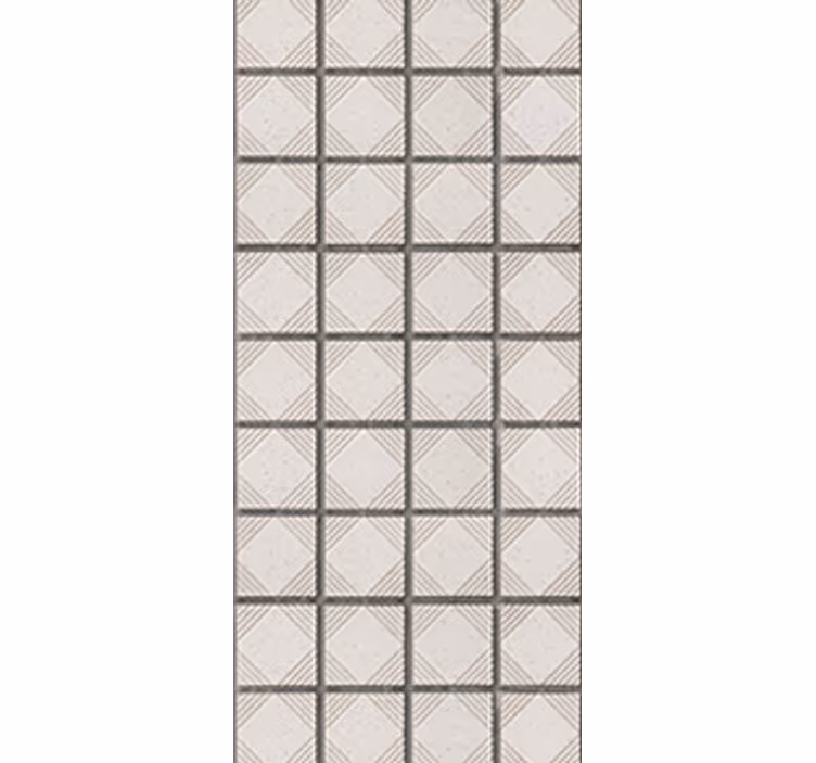 Küchenfenster rollo in weißem minimalistischen fliesendesign - TenStickers