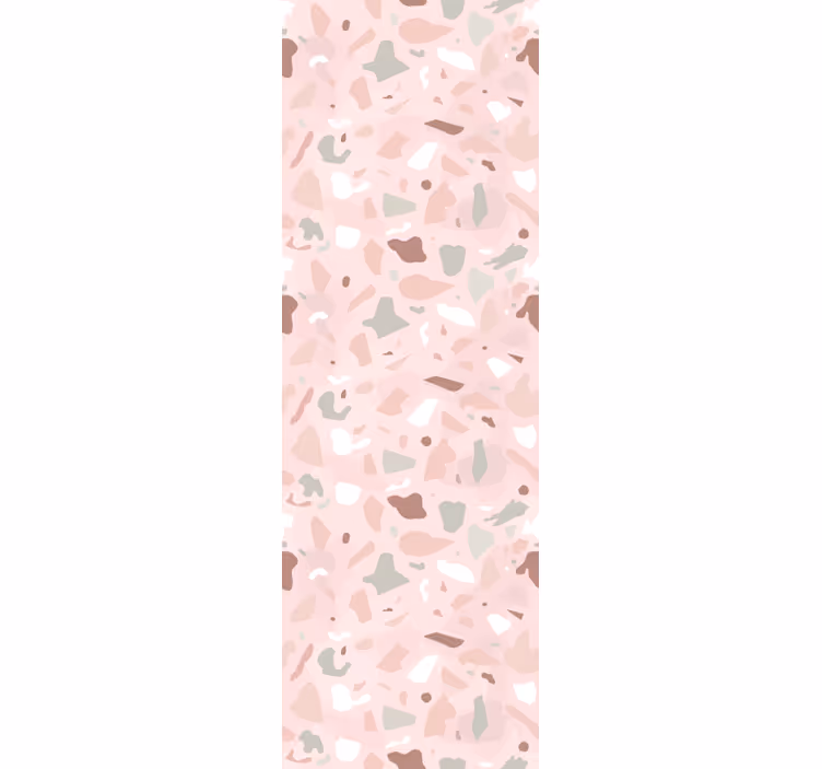 Küchenfenster rollo mit pinkem terrazzo-muster - TenStickers