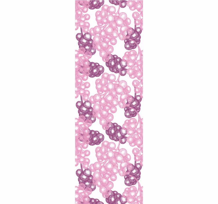 Küchenfenster rollo in pink und lila trauben - TenStickers