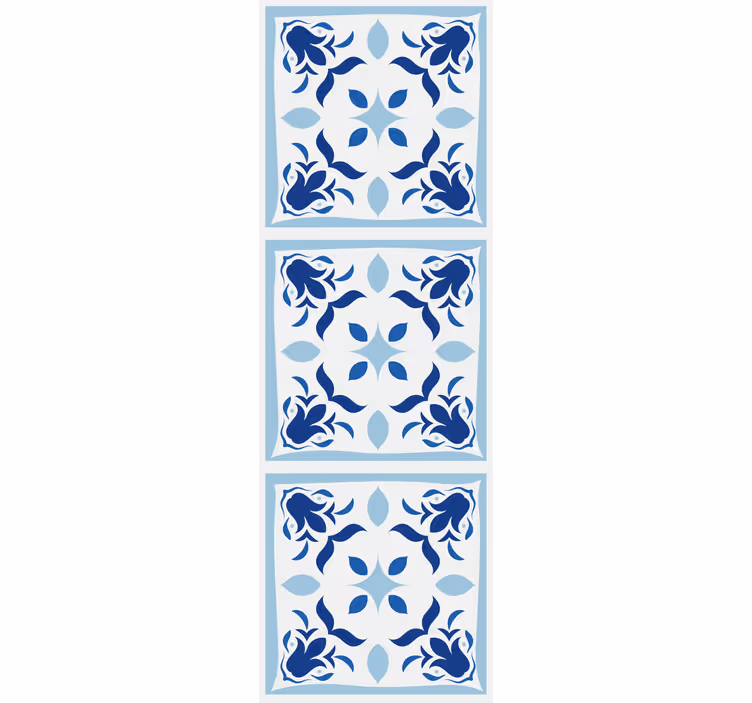 Küchenfenster rollo mit typischen portugiesischen fliesenblumen - TenStickers