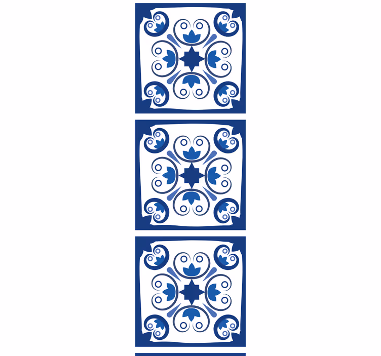 Küchenfenster rollo mit typischen blauen portugiesischen fliesen - TenStickers