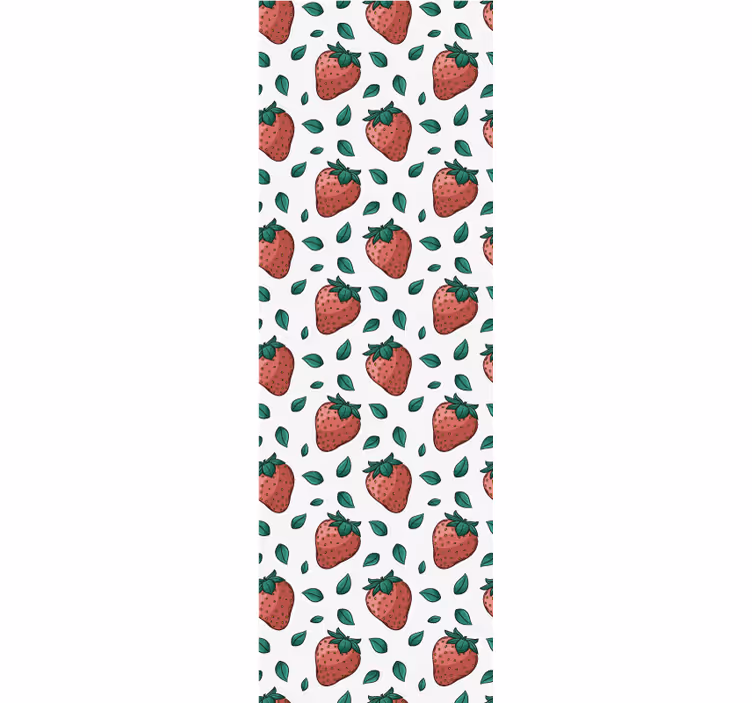 Küchenfenster rollo frische saftige erdbeeren grüne blätter - TenStickers