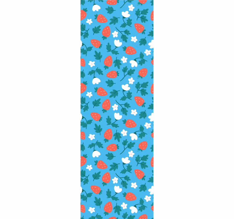 Küchenfenster rollo mit buntem obst und blumenmuster - TenStickers
