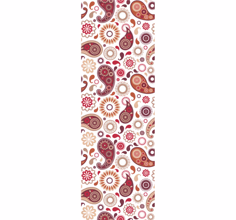 Küchenfenster rollo mit weißem paisleymuster - TenStickers