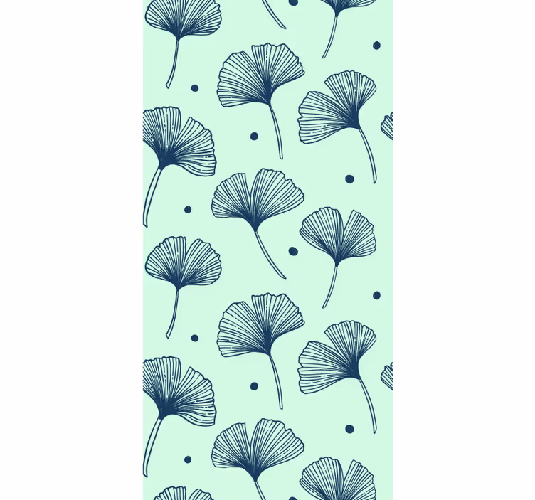 Küchenfenster rollo blauer blumenmuster - TenStickers