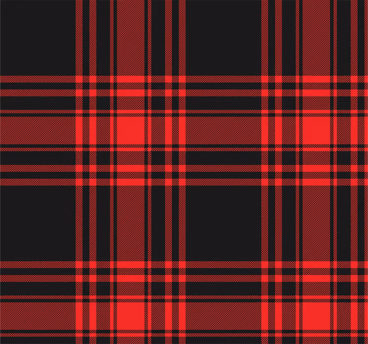 Küchenfenster rollo menzies tartan schwarz rot kariert - TenStickers