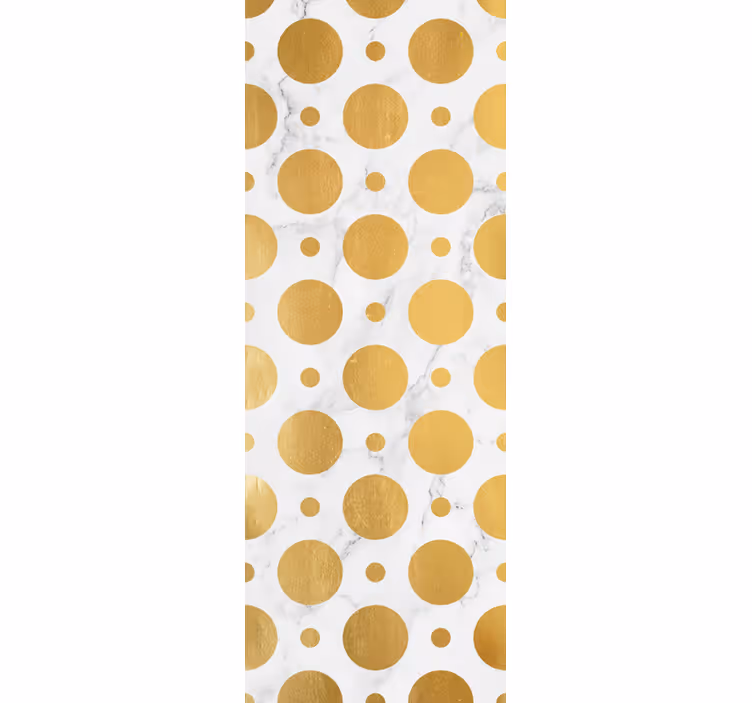 Rollo fenster esszimmer mit goldenen marmorpunkten - TenStickers