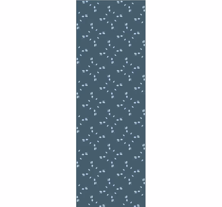 Rollo fenster esszimmer mit muster blauer magnolie - TenStickers