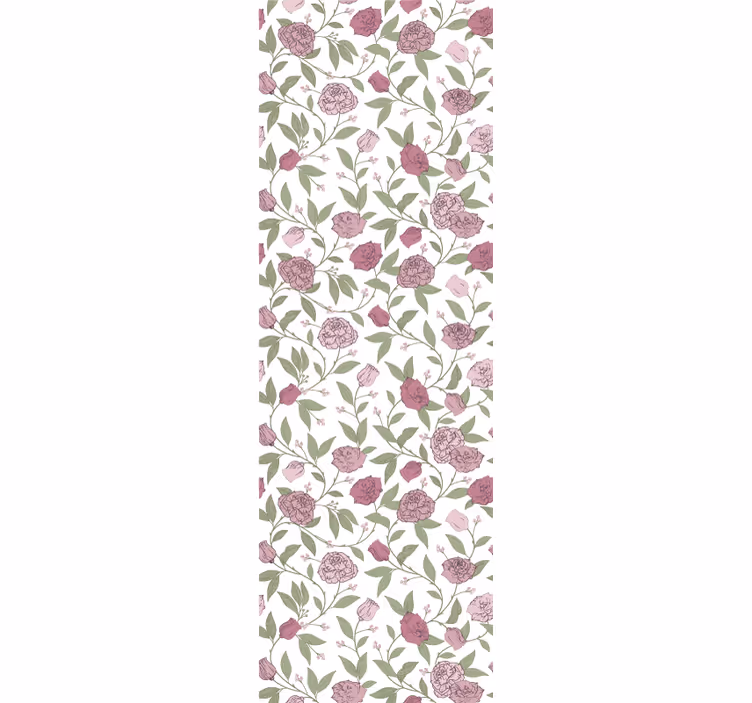 Rollo fenster esszimmer zarte rosa vintage-rosen - TenStickers