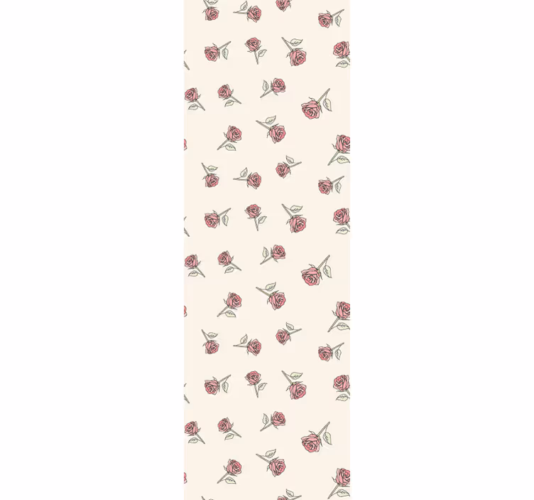 Rollo fenster esszimmer romantisches vintage-rosenmuster - TenStickers