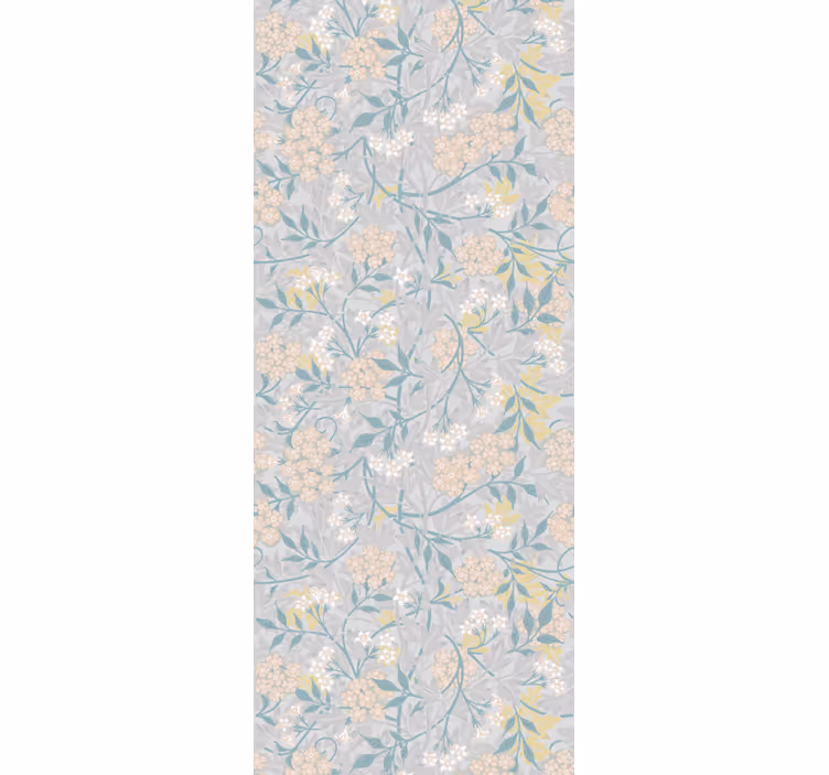 Rollo fenster esszimmer elegantes blumenmuster der 80er - TenStickers