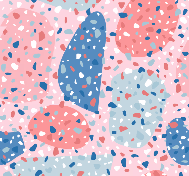 Rollo fenster esszimmer in pink terrazzo - TenStickers