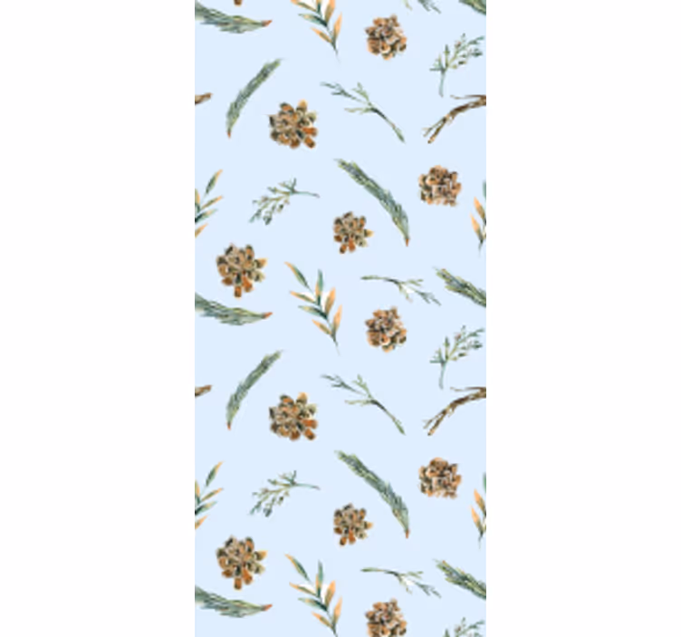 Rollo fenster esszimmer wasserfarben blumen blau - TenStickers