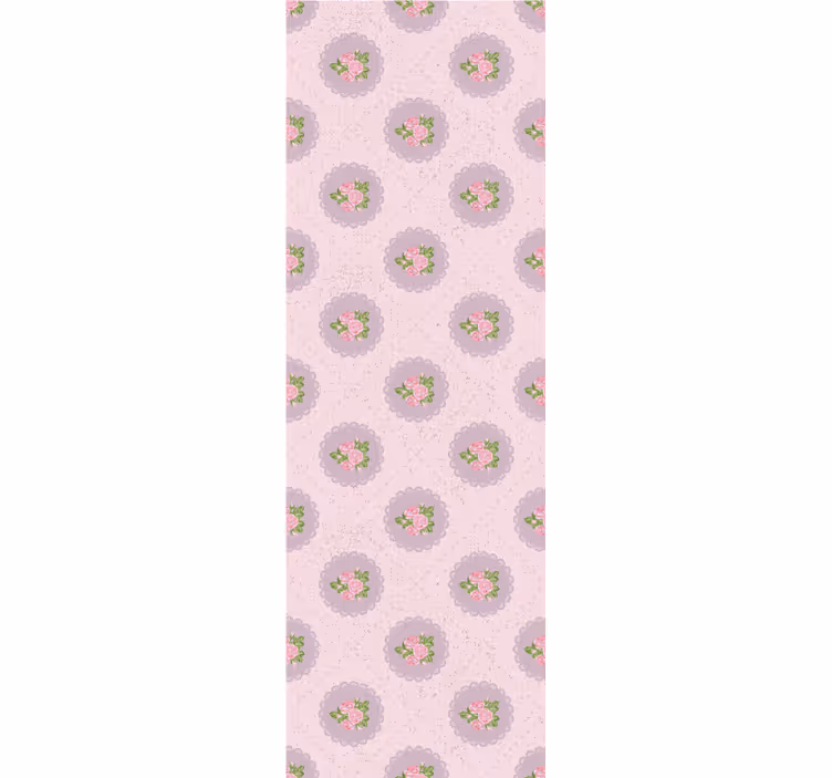 Rollo fenster esszimmer shabby chic rosa karomuster - TenStickers