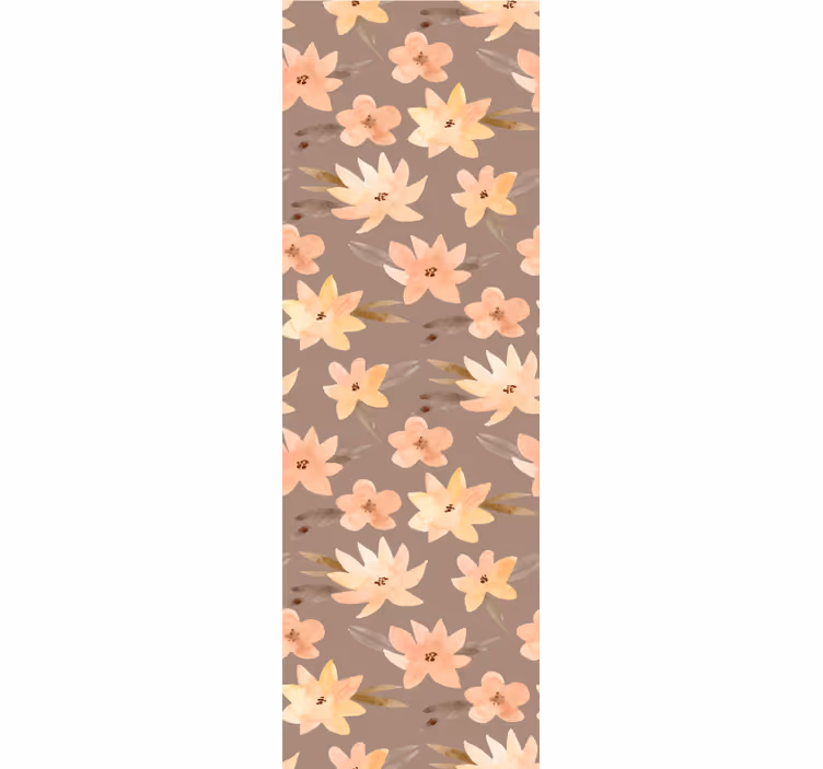 Rollo fenster esszimmer aquarella blumen pastellfarben - TenStickers