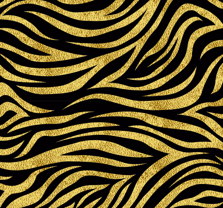 Rollo fenster esszimmer mit goldenem zebra-muster - TenStickers