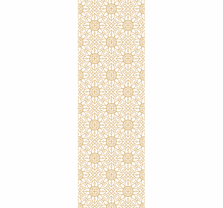 Rollo fenster esszimmer modernes weißes blumenmuster - TenStickers