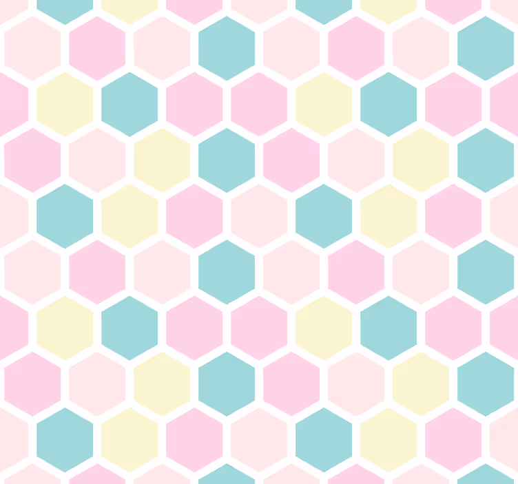 Rollo fenster esszimmer geometrisches muster pastellfarben - TenStickers