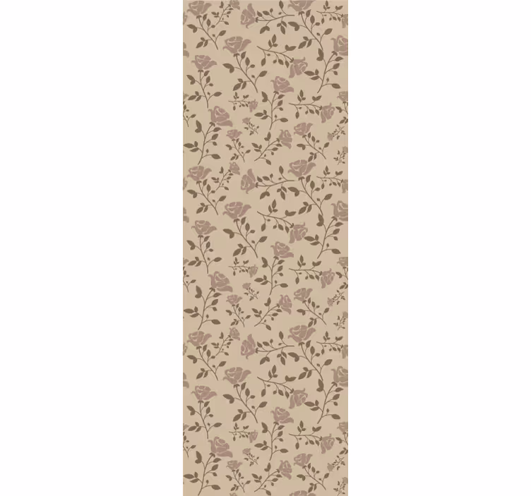 Rollo fenster esszimmer braunes vintage-rosenmuster - TenStickers