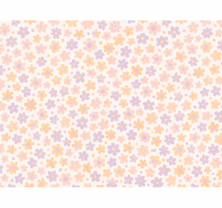 Rollo fenster kinderzimmer kleine pastellene blumen - TenStickers