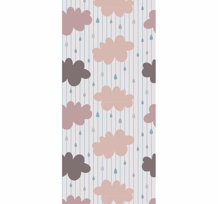 Rollo fenster kinderzimmer rosa regenwolken - TenStickers