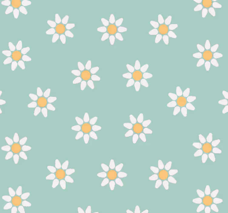 Rollo fenster kinderzimmer grünes blumenmuster - TenStickers