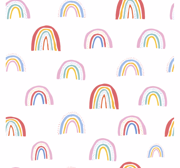 Rollo fenster kinderzimmer mit bunten regenbogenmustern - TenStickers