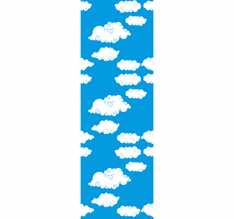 Rollo fenster kinderzimmer wolken im himmel - TenStickers