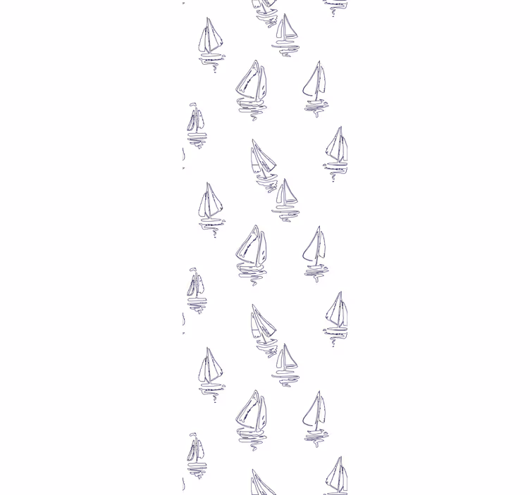 Rollo fenster kinderzimmer segelboot-muster skizze - TenStickers