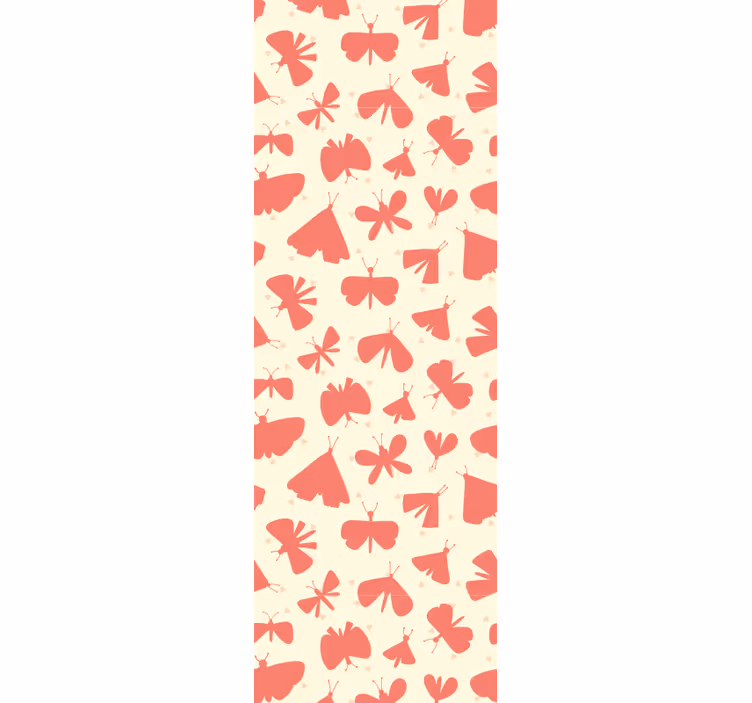 Rollo fenster kinderzimmer abstraktes pinkes schmetterlingsmuster - TenStickers