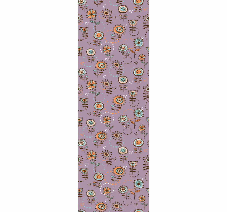 Rollo fenster kinderzimmer mit schwedischem rosa blumenmuster - TenStickers