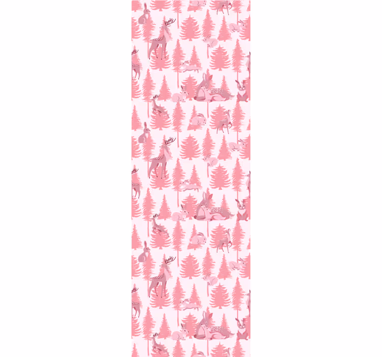 Rollo fenster kinderzimmer mit schönen rosa rentieren - TenStickers