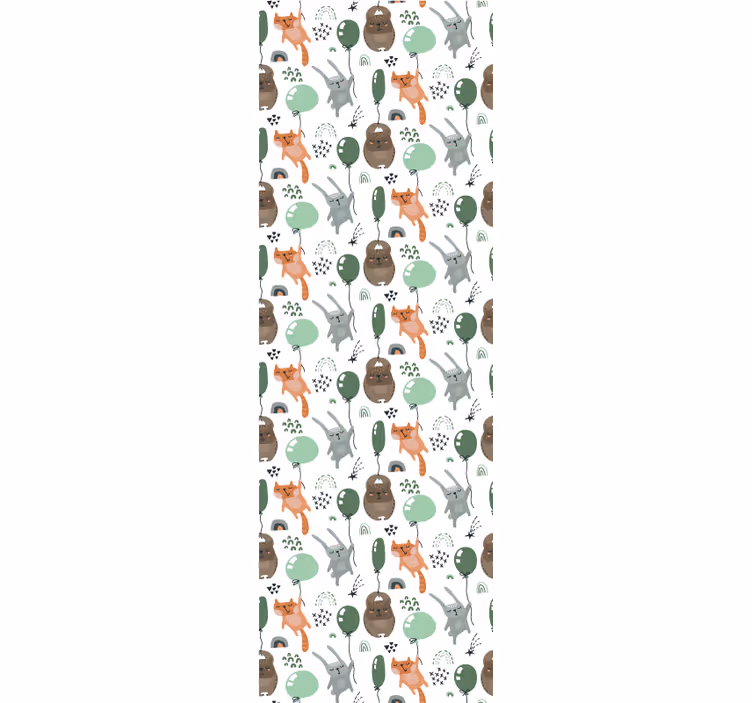 Rollo fenster kinderzimmer eichhörnchen bär hase - TenStickers