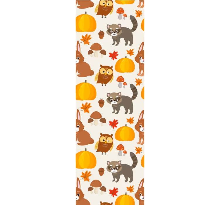 Rollo fenster kinderzimmer waldtiere im herbst - TenStickers