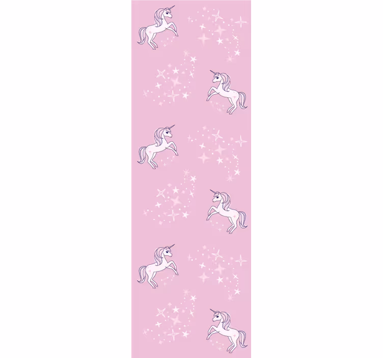 Rollo fenster kinderzimmer mit pinkem einhornmuster - TenStickers