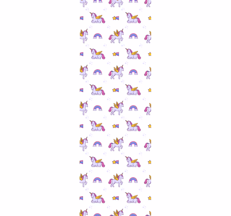 Rollo fenster kinderzimmer einhörner in pink pastell - TenStickers