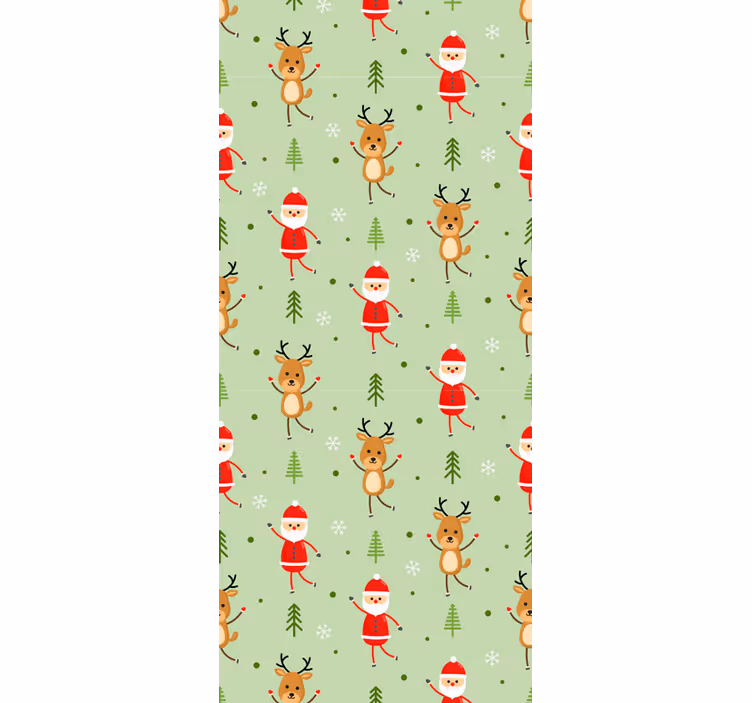 Rollo fenster kinderzimmer weihnachtsmann und sein rentier - TenStickers
