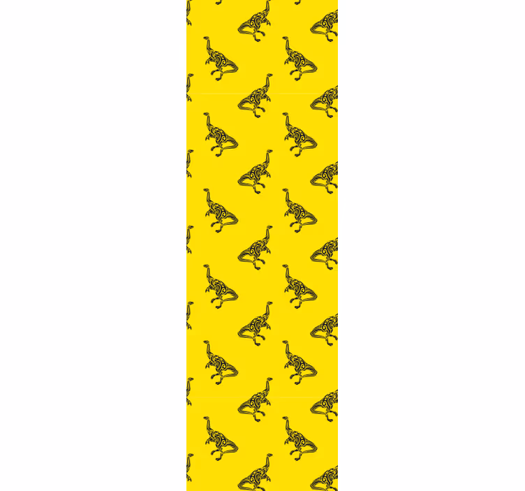 Rollo fenster kinderzimmer mit brachiosaurus-motiven in gelb - TenStickers