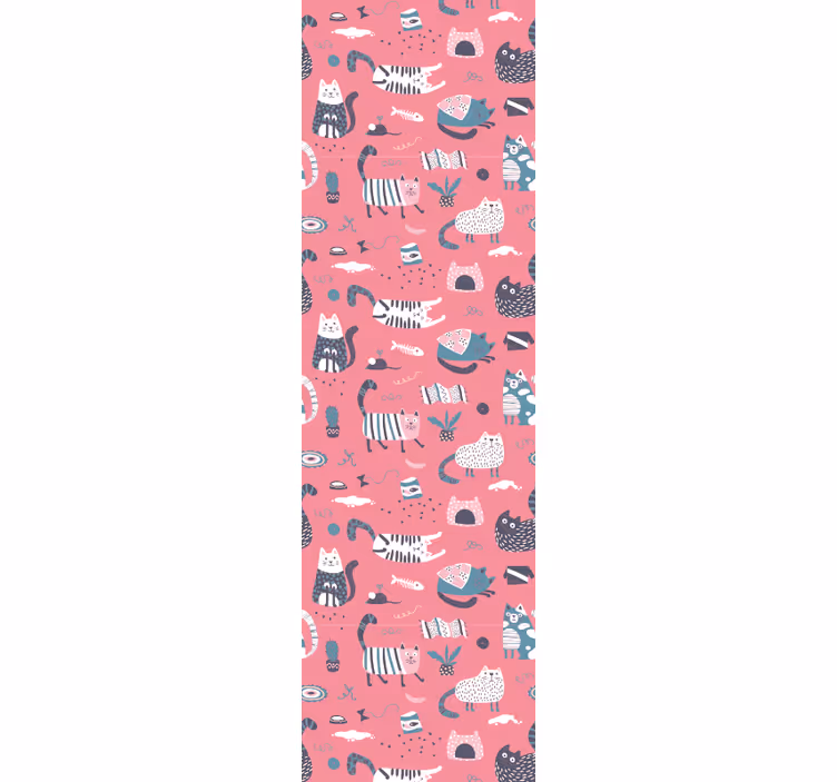 Rollo fenster kinderzimmer nordic katzen - TenStickers