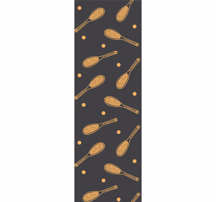 Rollo fenster kinderzimmer mit orangefarbenen schlägern - TenStickers