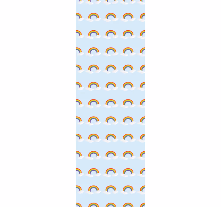 Rollo fenster kinderzimmer bunte regenbogen und wolken - TenStickers