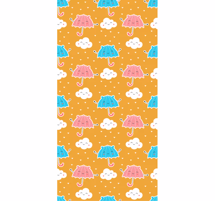 Rollo fenster kinderzimmer bunter regenschirmdruck - TenStickers