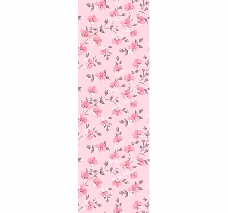 Rollo fenster kinderzimmer mit süßen rosa blumen - TenStickers