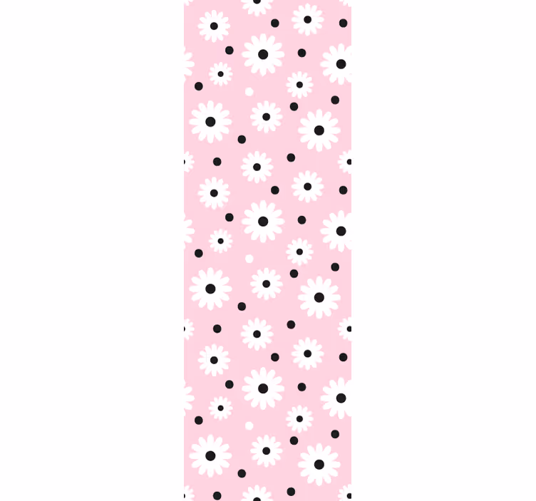Rollo fenster kinderzimmer mit pinken punkten blumenmuster - TenStickers
