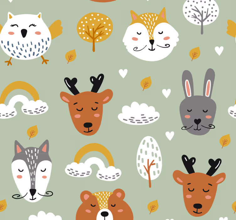 Rollo fenster kinderzimmer im nordischen bergdesign - TenStickers