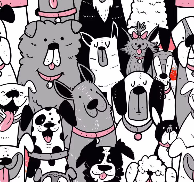 Rollo fenster kinderzimmer hund mit konturen - TenStickers