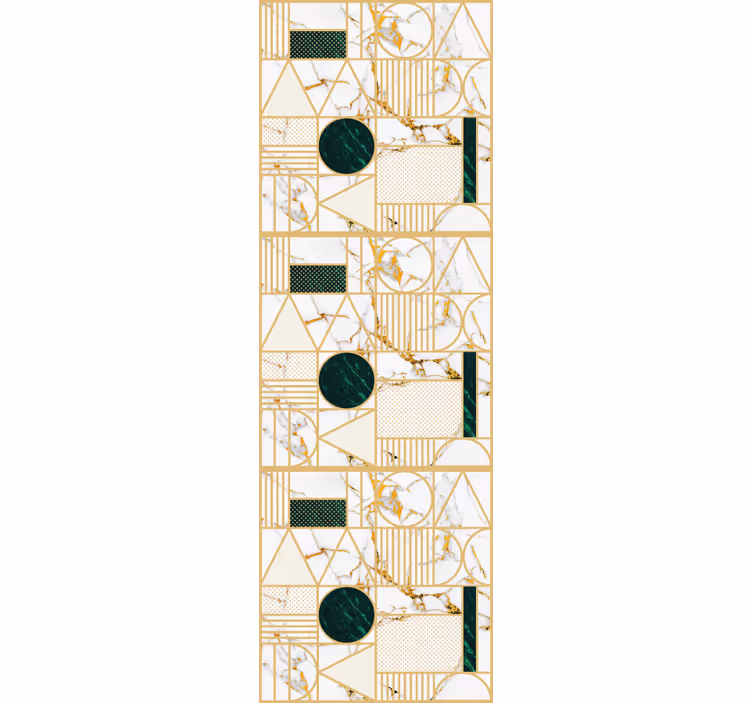 Rollo fenster home office weißes marmor geometrisch - TenStickers