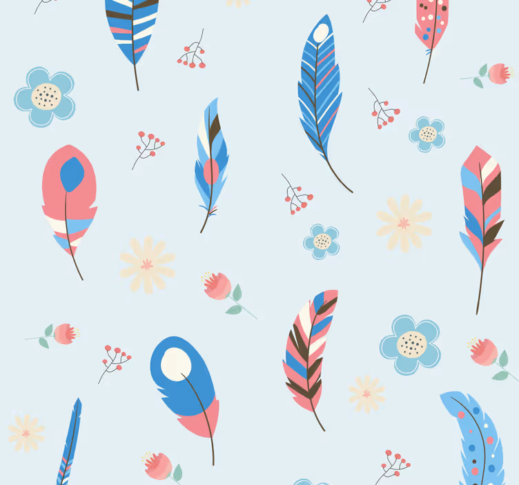 Rollo fenster jugendzimmer boho federdesign - TenStickers