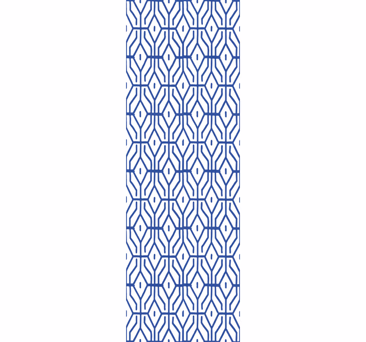 Rollo fenster jugendzimmer mit linearem muster in blau - TenStickers